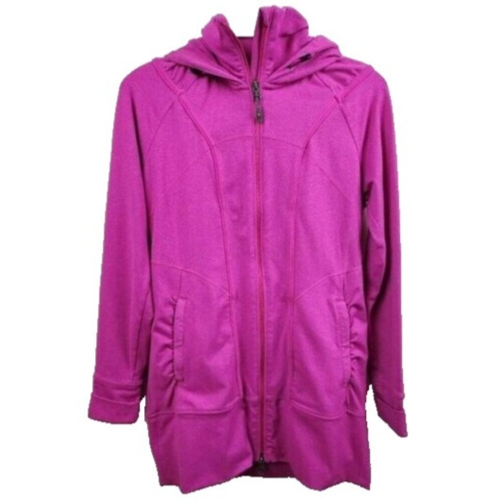 Athleta Hooded‎ Kishi Jacket Womens XS Hot Pink Full Zip Athletic Performance